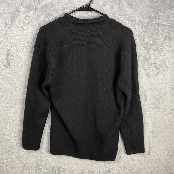 Christian Dior Women's Vtg Sweater Cardigan Black Angora Wool L Preppy Old Money - Picture 5 of 6